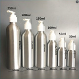 30/50/100/150/200/250ml铝瓶旋转泵 乳液分装瓶 沐浴露 含内涂层