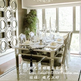 镜艺工坊镜面餐桌玻璃餐桌新古典后现代欧式餐桌长方形饭桌JYM262
