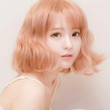 金粉色蓬松短卷发yurisa同款冰淇淋发色韩国流行原宿cosplay假发