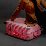 新款商务铝框拉杆箱万向轮窄框行李箱20登机旅行箱2428寸男女硬箱