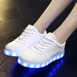 鞋底发光鞋男女板鞋夜光鞋学生USB充电七彩灯LED闪光鞋鬼步舞鞋子