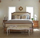 美式实木床法式复古做旧双人床1.8米公主床北欧简约新古典婚床1.5
