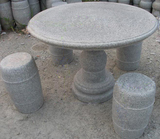 花岗岩板材 庭院石桌子 户外石凳子 大理石石头圆桌 花园石雕桌椅