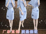 2016夏季新款女装韩版休闲显瘦裙子潮短袖雪纺中裙宽松大码连衣裙