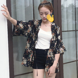 韩版学生原宿bf风日本和风全身碎花日式浴衣和服防晒衣外套开衫女