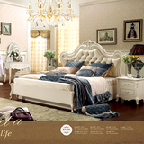 包邮1.8米欧式床双人床实木床1.5米新婚床真皮公主床欧式家具正品