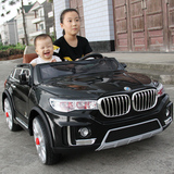 孩子乐超大宝马X7儿童电动车双座四轮遥控玩具车可坐两人宝宝汽车