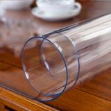 防烫软质玻璃塑料台布茶几餐桌垫透明磨砂水晶板一次性桌布 塑料