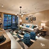 时尚几何图案宜家地毯 客厅茶几卧室飘窗样板间手工晴纶地毯