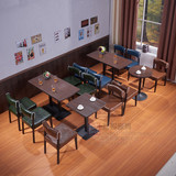 咖啡厅西餐厅桌椅组合 复古个性创意简约现代 甜品奶茶店餐桌椅