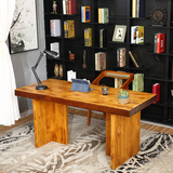 简约休闲家用书房实木办公桌会议电脑桌长条形餐桌椅子写字台组合
