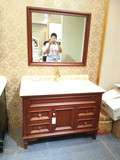 欧式浴室柜落地美式卫浴柜洗脸盆柜组合实木橡木浴室柜台盆柜整体