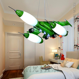 飞机灯吊灯儿童房个性灯具LED创意遥控灯饰男孩卧室灯迷彩飞机灯