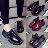 【天天特价】夏季韩版小皮鞋女鞋英伦风学院中跟复古单鞋女学生潮