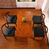 厂家直销复古 牛角椅 咖啡厅桌椅 西餐厅实木餐桌 休闲吧桌椅组合