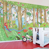 进口定做儿童壁画无纺可涂鸦环保儿童房墙纸大型定制壁纸墙画