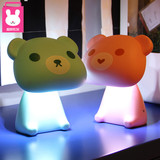 小熊充电小台灯可爱usb迷你LED创意卧室床头学生节能小夜灯床头灯