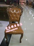 酒店家具豪华餐椅 电动餐桌配套包皮餐椅 欧式实木雕刻包皮餐椅