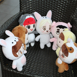 包邮EXO偶像成员卡通公仔朴灿烈毛绒玩具玩偶exo周边公仔生日礼物