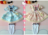 【现货2套包邮】bjd娃衣4分洋装msd 1/4娃娃爱丽丝双子衣服连衣裙