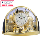 RHYTHM日本丽声钟钟表时尚个性台钟时钟欧式客厅创意座钟4SG738