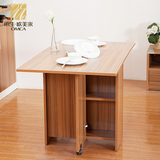 特价可折叠餐桌小户型伸缩餐桌简易多功能饭桌简约现代折叠桌木质
