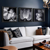 简约现代欧式装饰画客厅实木有框画创意花卉沙发背景墙面装饰壁饰
