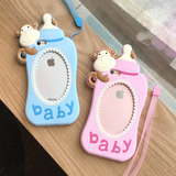 韩国可爱BABY猴子奶瓶奶嘴iphone6s手机壳苹果6plus硅胶保护壳
