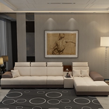 棉麻布艺沙发组合可拆洗简约现代客厅大户型转角整装沙发包邮定制