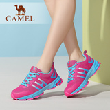 camel/骆驼女鞋 2016新款韩版百搭网面系带撞色低跟运动户外鞋