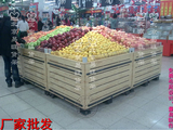 新款水果蔬菜实木质堆头展示货架超市商场水果店特价散装平台促销