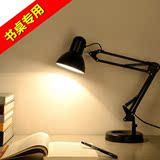 家用LED宿舍夹子护眼台灯 卧室床头阅读学习折叠商务小台灯 插电