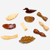 木说 zakka杂货日式和风实木筷子枕鱼形树叶天然和风创意筷架筷托
