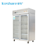 爱雪商用冷藏展示柜双玻璃门饮料蔬菜水果点菜柜保鲜冰箱立式冰柜
