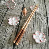 zakka日式和风浪漫樱花季陶瓷素雅樱花筷架手绘勾边筷托筷枕