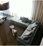 北欧宜家布艺沙发 美式简约现代小户型组合转角L型可拆洗羽绒沙发