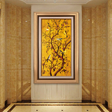 吉祥树玄关装饰画走廊过道挂画欧式客厅画美式餐厅有框画壁画油画
