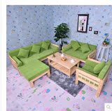 全实木沙发木架沙发简易转角沙发组合三人位沙发可定制实木家具