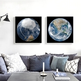 南极风景工业风格设计软装墙壁挂画办公室现代大幅装饰有框画地球