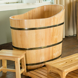 包邮橡木成人养生泡澡洗澡沐浴桶加高加厚木桶木盆木质浴缸浴盆