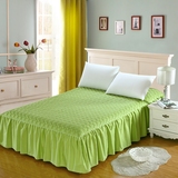 全棉夹棉床裙床罩单件纯色床单加厚床垫罩防滑纯棉床套1.8米特价