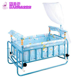 婴儿床摇篮床宝宝小床新生婴儿铁艺床便携式可推行蚊帐童床多功能