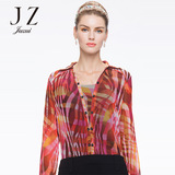 玖姿集市店 JZ官方专柜正品假两件时尚气质OL长袖修身显瘦连衣裙