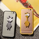 卡通 情侣骡子/长颈鹿DIY手工iPhone6S手机壳苹果5S/6Splus硅胶壳