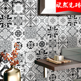 600*600mm黑白花砖西班牙艺术瓷砖个性墙砖水泥砖拼花仿古地砖