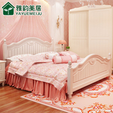 韩式床欧式床双人床实木床公主床田园床儿童床1.5 1.8米卧室家具