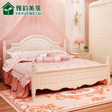 韩式公主床田园床欧式双人床1.5 1.8米白色床实木床卧室家具 特价