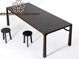新中式现代简约老榆木黑漆实木禅意家具 电脑书书桌办公桌餐桌