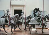 法国育碧 中世纪十字军战士 弩手 英雄无敌骑士骑兵仿铜雕像模型