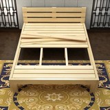包邮床架实木单人床木板床硬板床松木双人床简约现代实木单人床